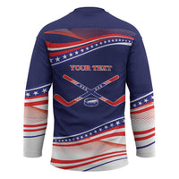 My Gold Medal Winning Hockey Team Personalized Hockey Jersey Blue Style