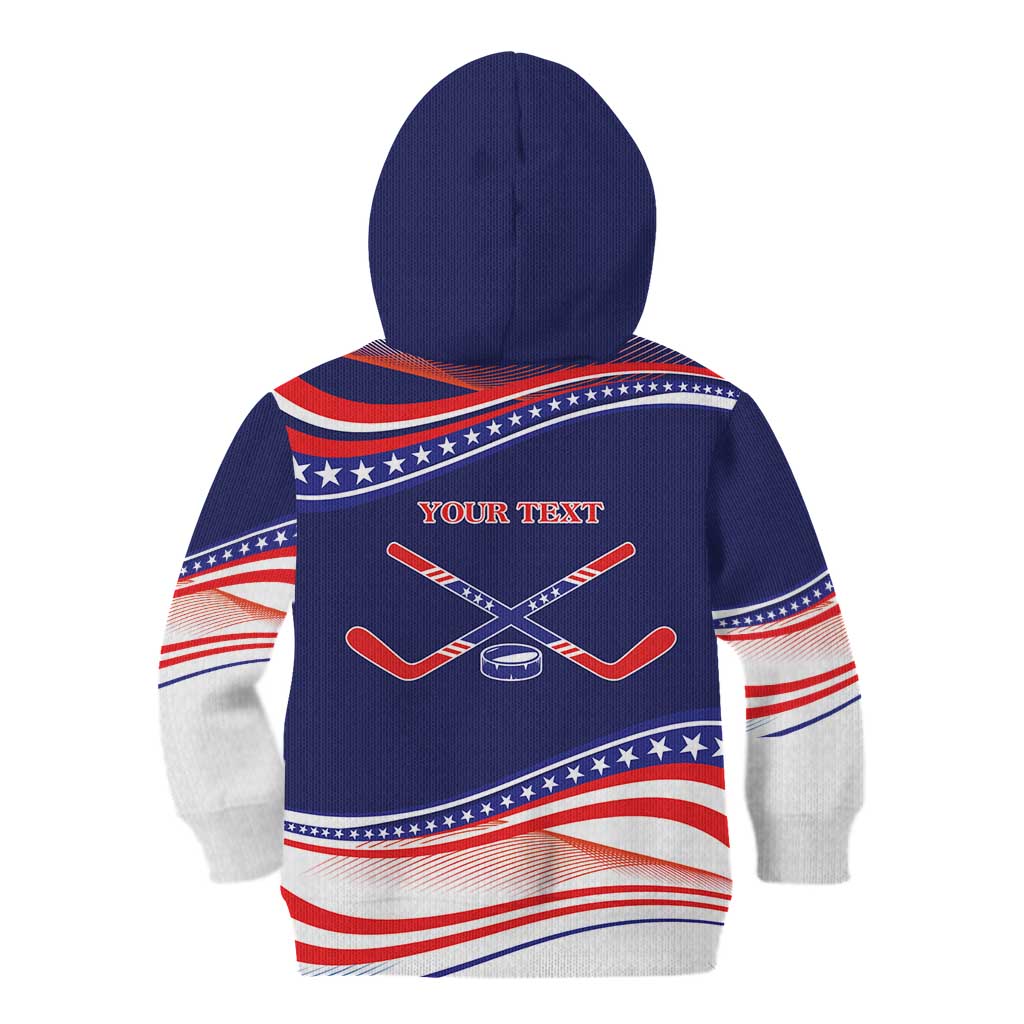My Gold Medal Winning Hockey Team Personalized Kid Hoodie Blue Style