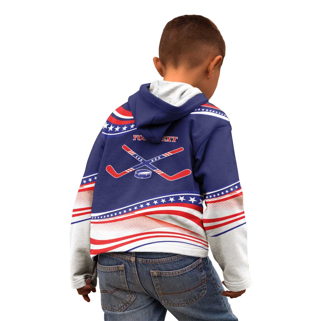 My Gold Medal Winning Hockey Team Personalized Kid Hoodie Blue Style
