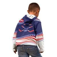 My Gold Medal Winning Hockey Team Personalized Kid Hoodie Blue Style
