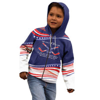 My Gold Medal Winning Hockey Team Personalized Kid Hoodie Blue Style