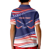 My Gold Medal Winning Hockey Team Personalized Kid Polo Shirt Blue Style