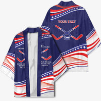 My Gold Medal Winning Hockey Team Personalized Kimono Blue Style