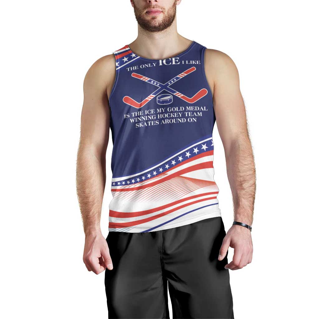 My Gold Medal Winning Hockey Team Personalized Men Tank Top Blue Style