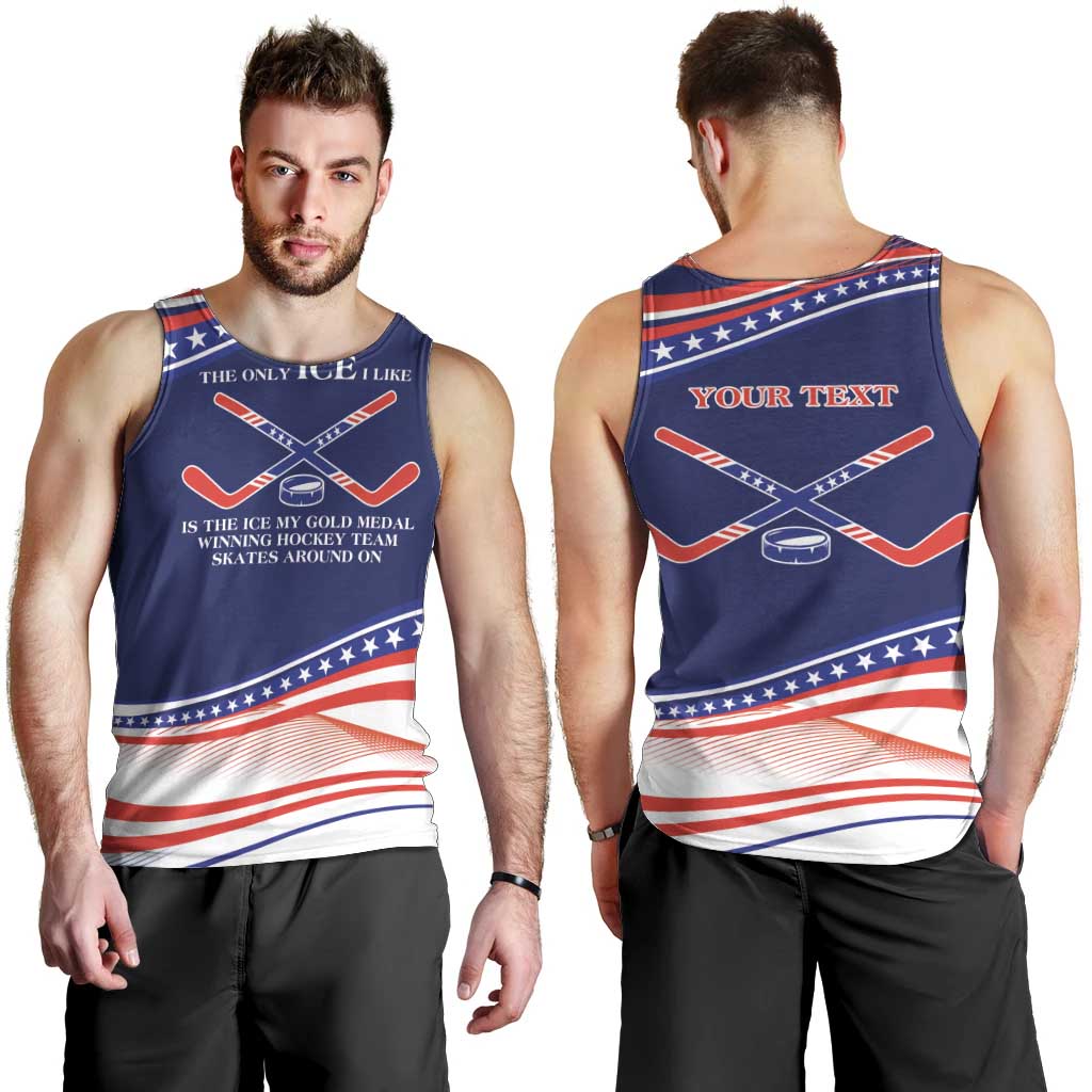 My Gold Medal Winning Hockey Team Personalized Men Tank Top Blue Style