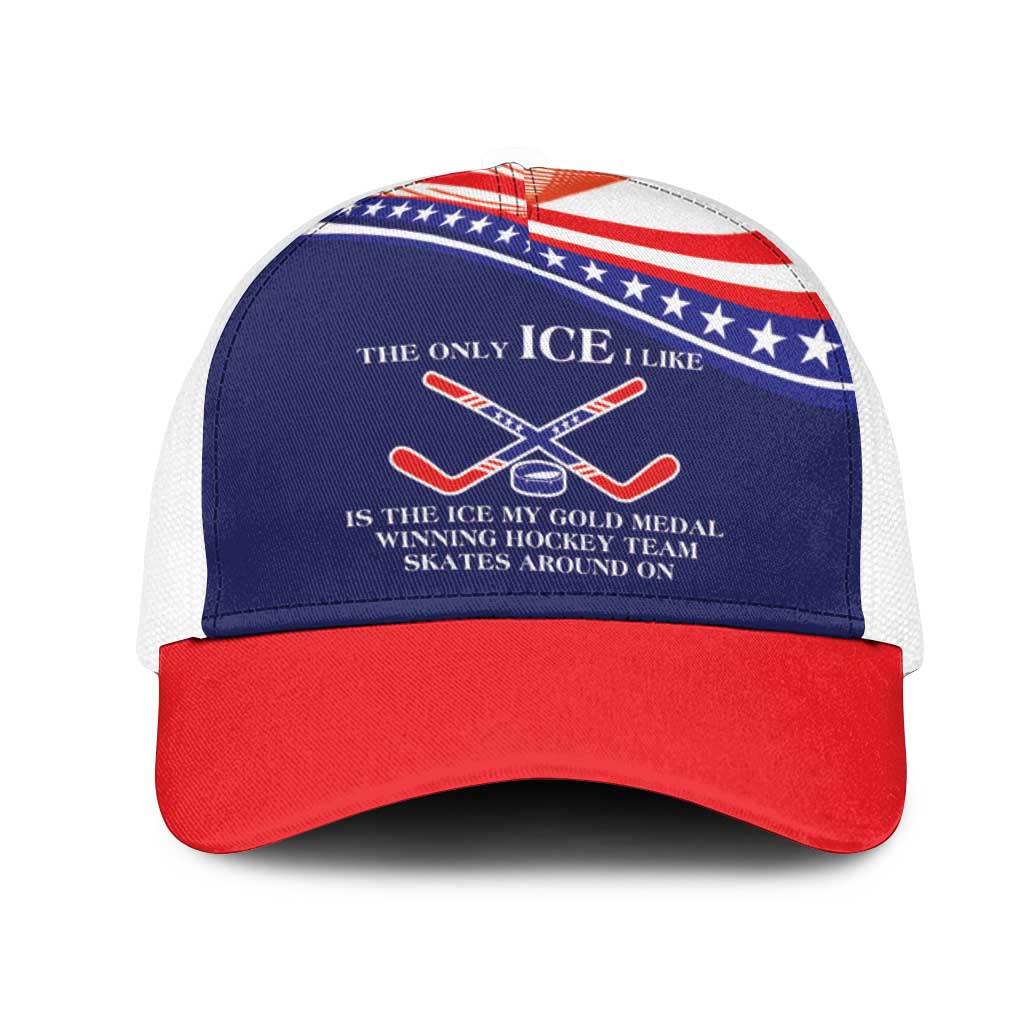 My Gold Medal Winning Hockey Team Mesh Trucker Cap Blue Style