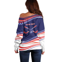 My Gold Medal Winning Hockey Team Personalized Off Shoulder Sweater Blue Style
