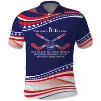 My Gold Medal Winning Hockey Team Personalized Polo Shirt Blue Style