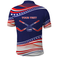 My Gold Medal Winning Hockey Team Personalized Polo Shirt Blue Style