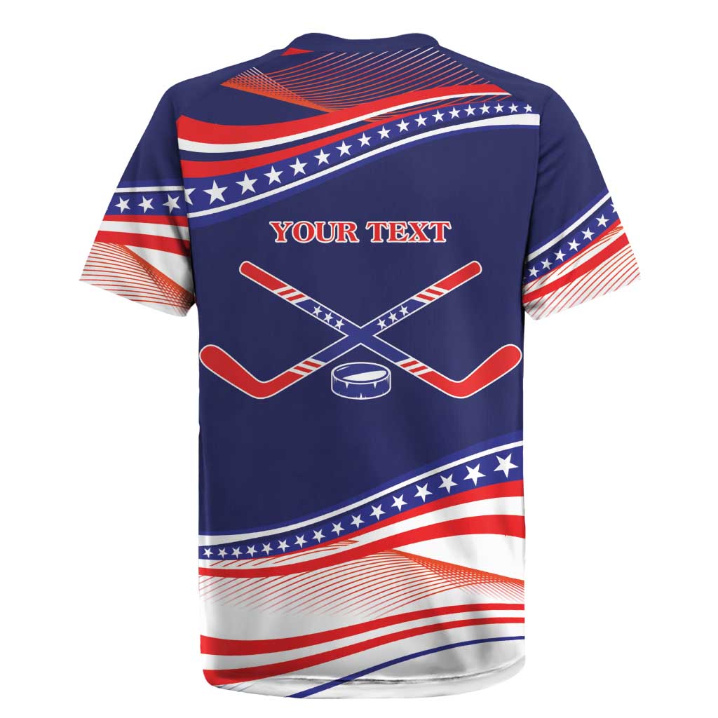 My Gold Medal Winning Hockey Team Personalized Rugby Jersey Blue Style