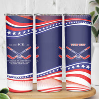 My Gold Medal Winning Hockey Team Personalized Skinny Tumbler Blue Style