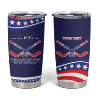 My Gold Medal Winning Hockey Team Personalized Tumbler Cup Blue Style