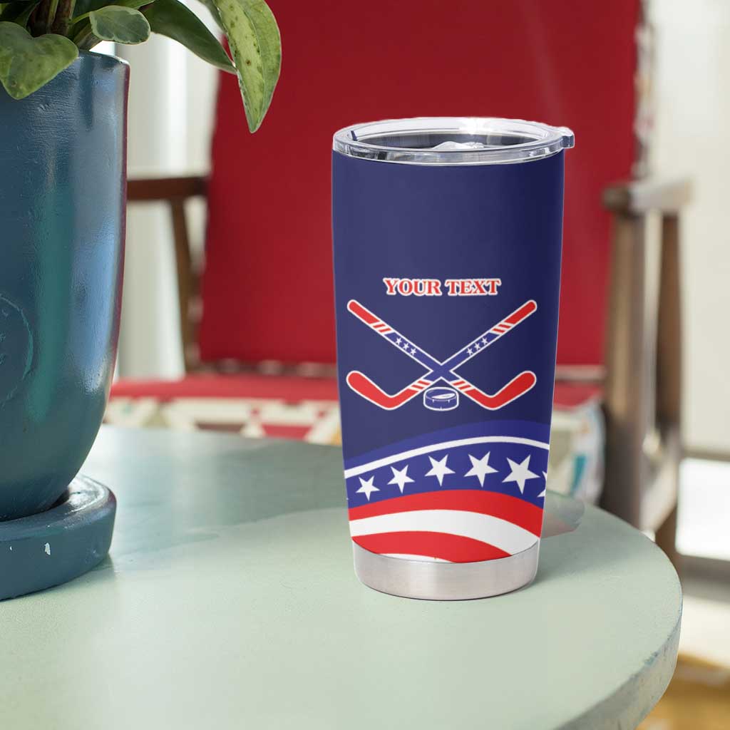 My Gold Medal Winning Hockey Team Personalized Tumbler Cup Blue Style