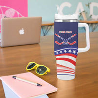 My Gold Medal Winning Hockey Team Personalized Tumbler With Handle Blue Style