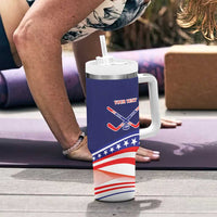 My Gold Medal Winning Hockey Team Personalized Tumbler With Handle Blue Style