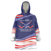My Gold Medal Winning Hockey Team Personalized Wearable Blanket Hoodie Blue Style