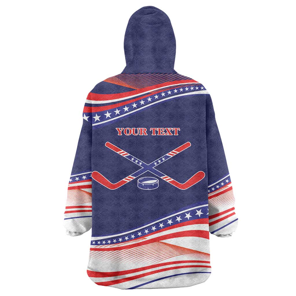 My Gold Medal Winning Hockey Team Personalized Wearable Blanket Hoodie Blue Style