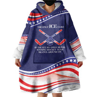 My Gold Medal Winning Hockey Team Personalized Wearable Blanket Hoodie Blue Style