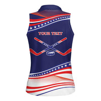 My Gold Medal Winning Hockey Team Personalized Women Sleeveless Polo Shirt Blue Style