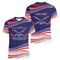 My Gold Medal Winning Hockey Team Personalized Women V-Neck T-Shirt Blue Style
