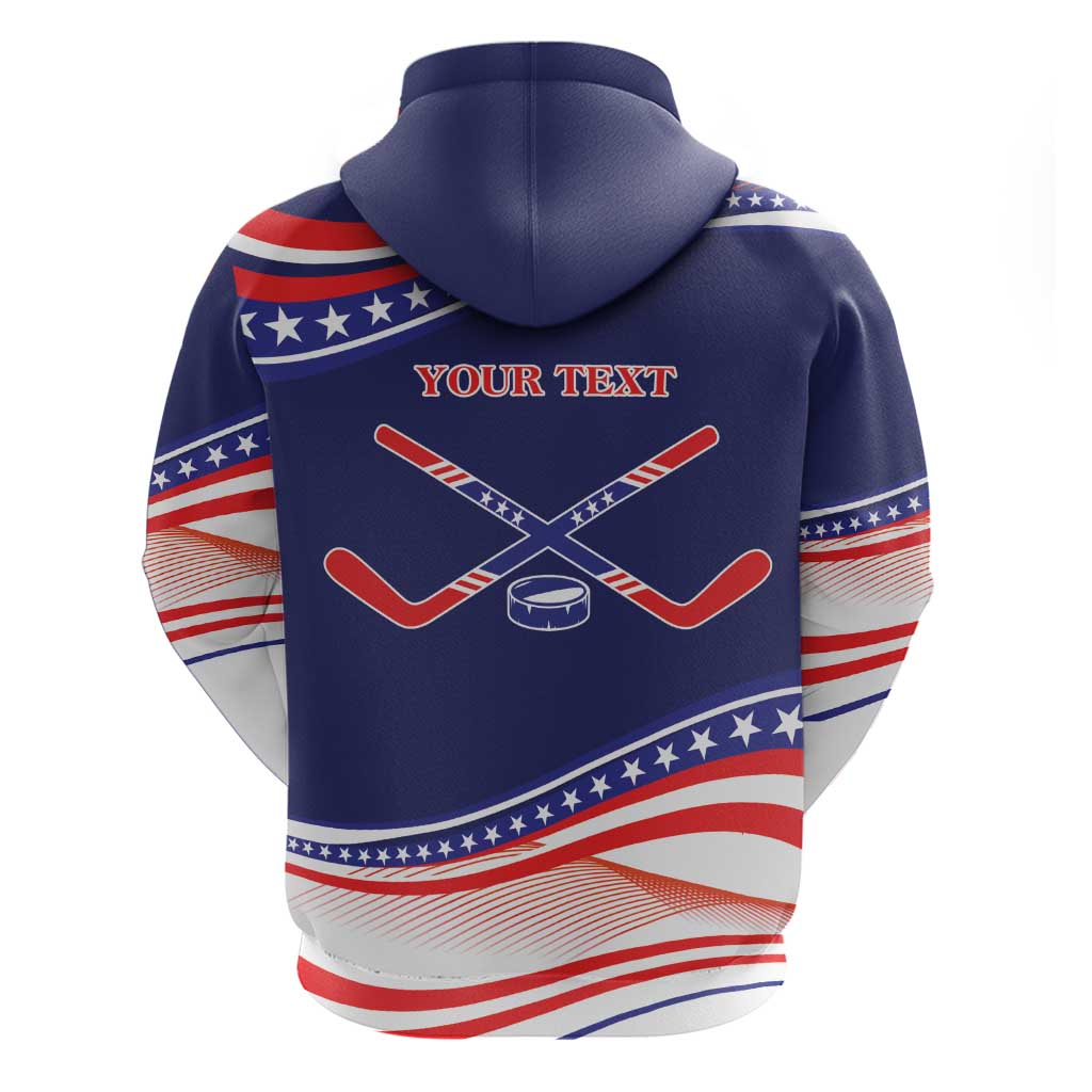 My Gold Medal Winning Hockey Team Personalized Zip Hoodie Blue Style