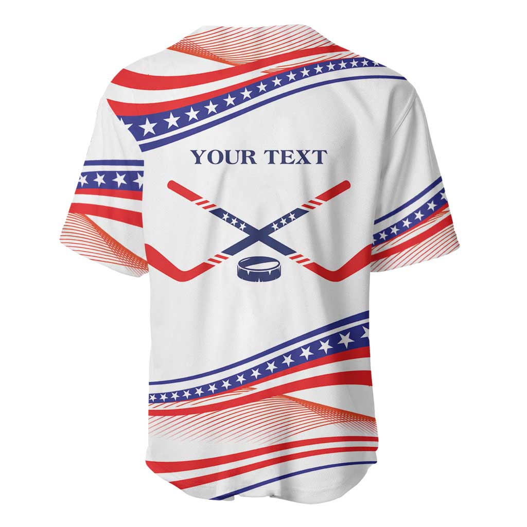 My Gold Medal Winning Hockey Team Personalized Baseball Jersey White Style