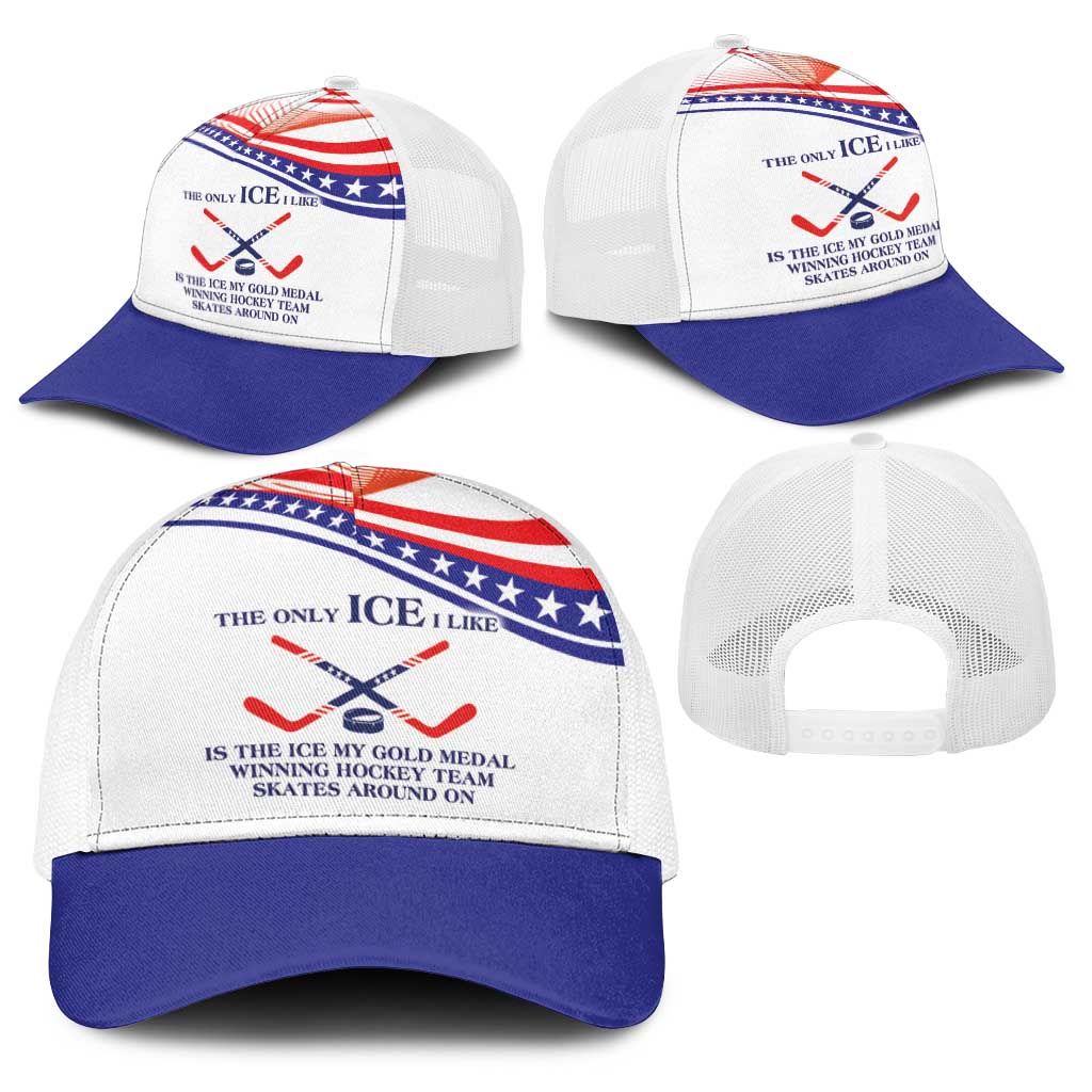 My Gold Medal Winning Hockey Team Baseball Net Cap White Style