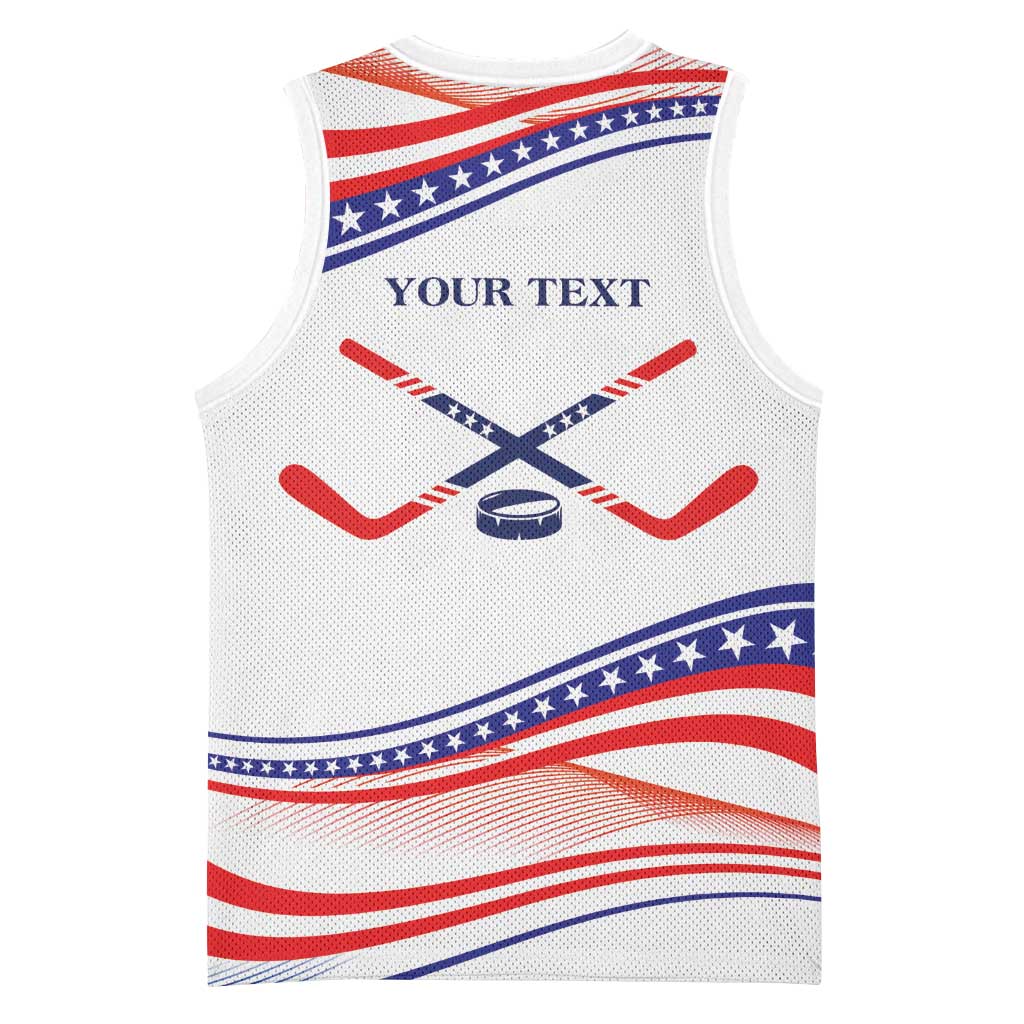 My Gold Medal Winning Hockey Team Personalized Basketball Jersey White Style