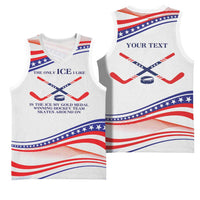 My Gold Medal Winning Hockey Team Personalized Basketball Jersey White Style