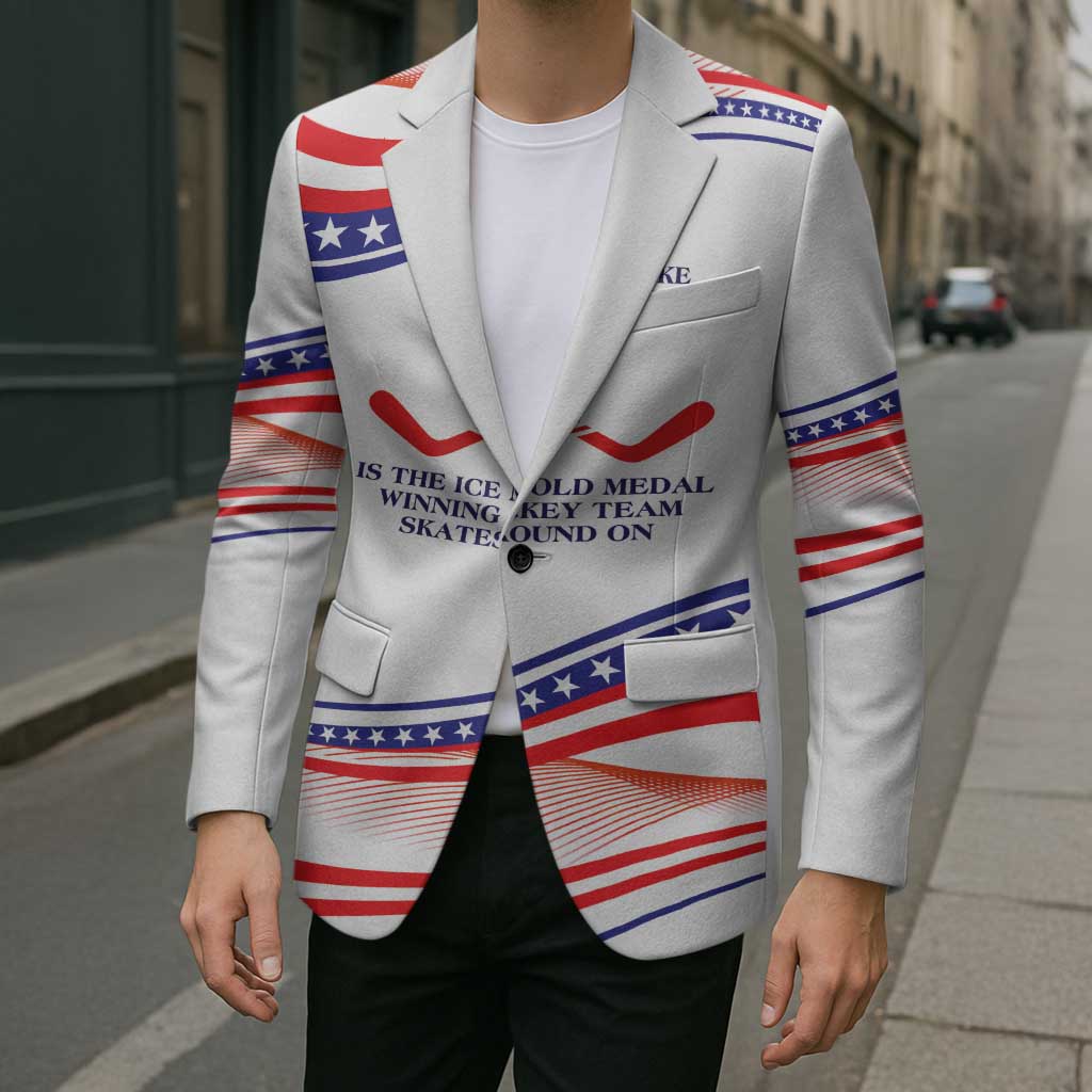My Gold Medal Winning Hockey Team Personalized Blazer White Style