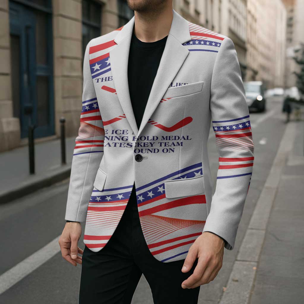 My Gold Medal Winning Hockey Team Personalized Blazer White Style