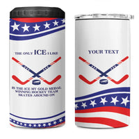 My Gold Medal Winning Hockey Team Personalized 4 in 1 Can Cooler Tumbler White Style