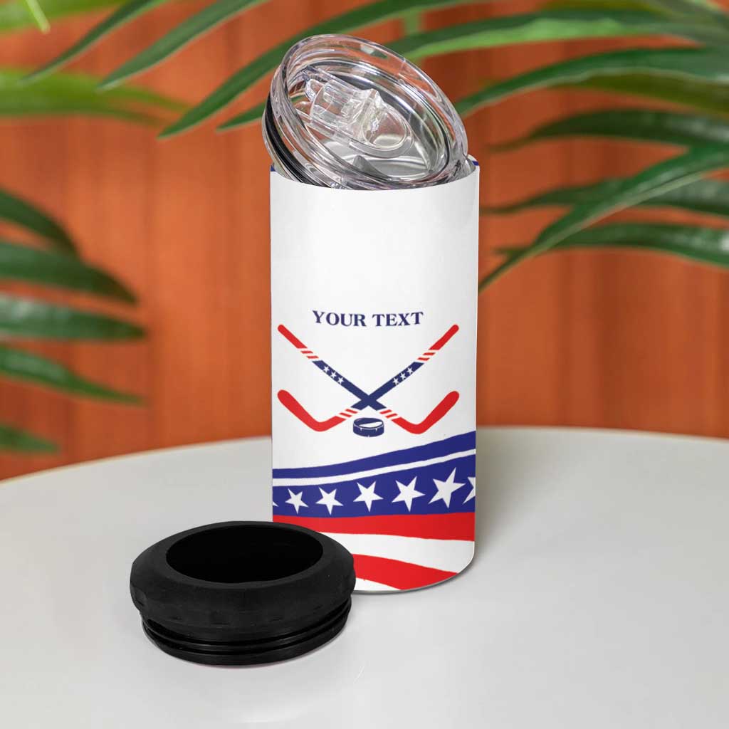 My Gold Medal Winning Hockey Team Personalized 4 in 1 Can Cooler Tumbler White Style
