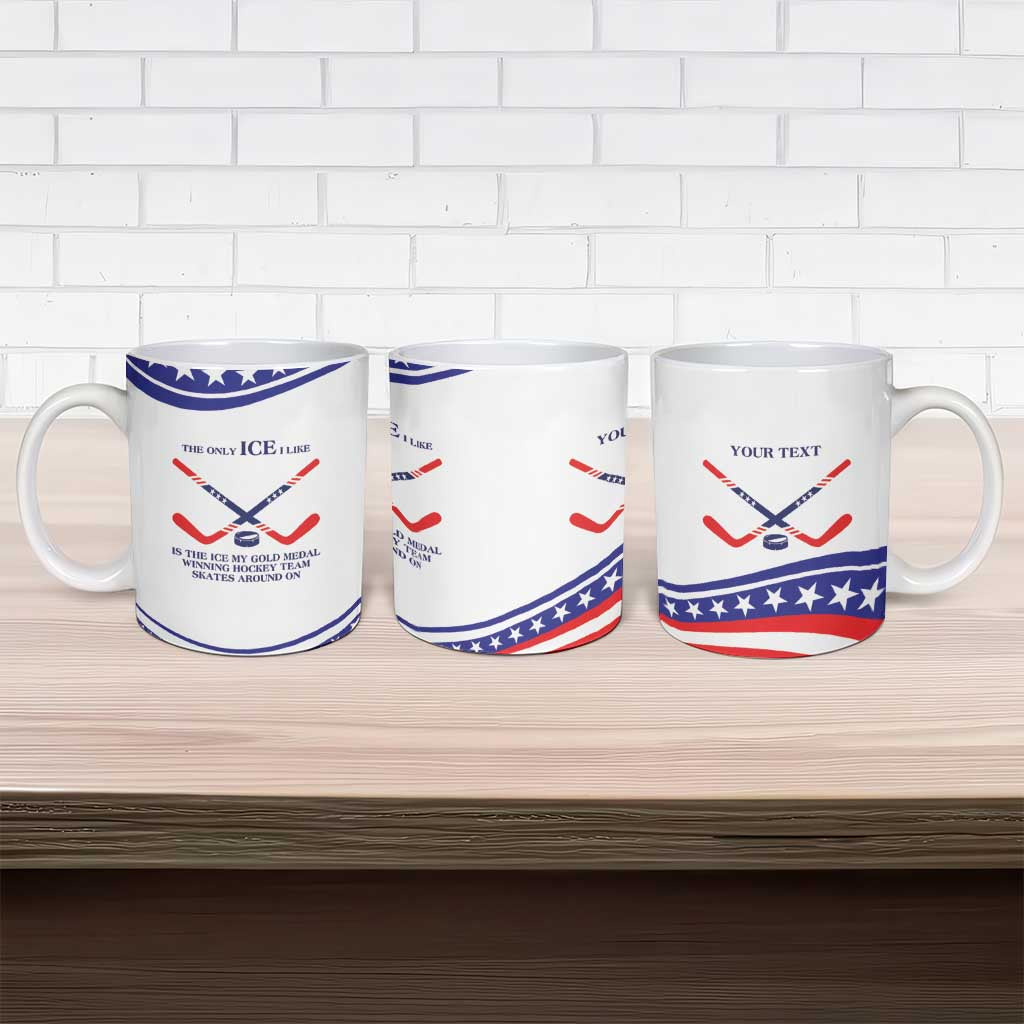 My Gold Medal Winning Hockey Team Personalized Ceramic Mug White Style