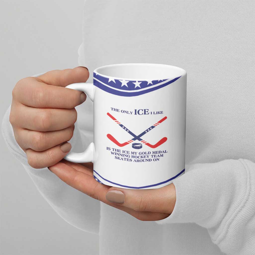 My Gold Medal Winning Hockey Team Personalized Ceramic Mug White Style