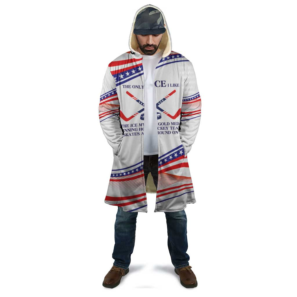 My Gold Medal Winning Hockey Team Personalized Cloak White Style