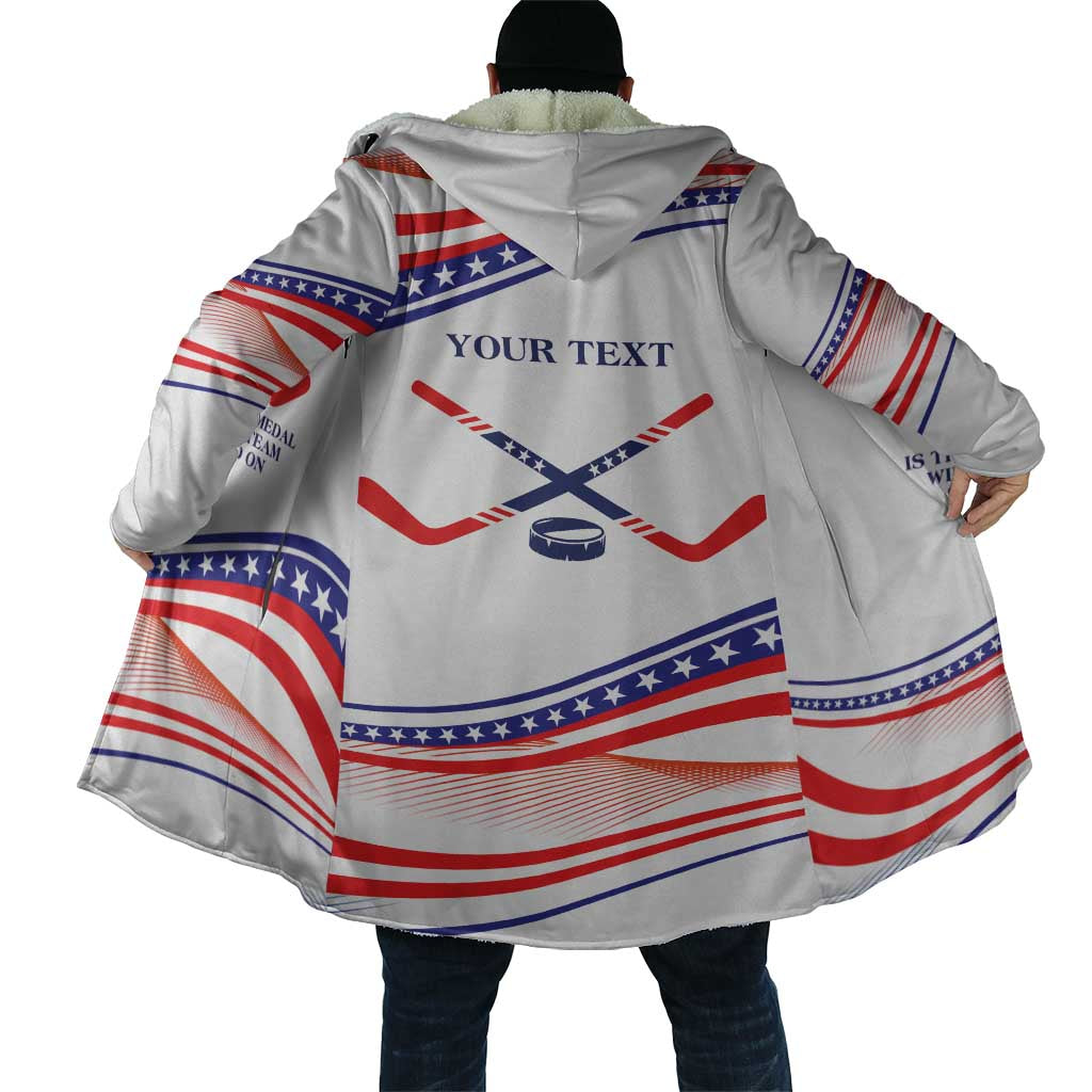 My Gold Medal Winning Hockey Team Personalized Cloak White Style