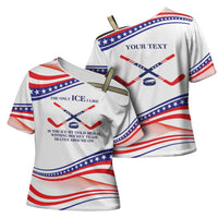 My Gold Medal Winning Hockey Team Personalized Cross Shoulder Shirt White Style