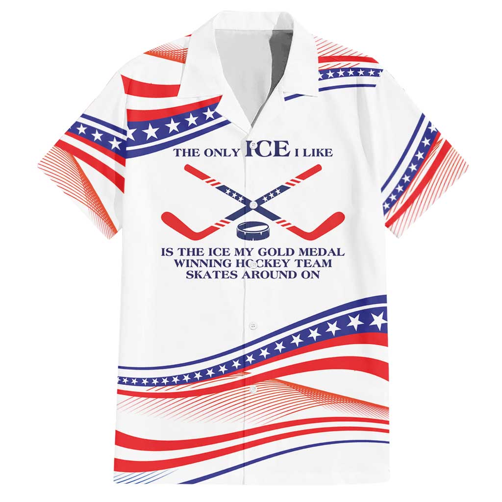 My Gold Medal Winning Hockey Team Personalized Hawaiian Shirt White Style