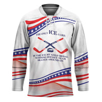 My Gold Medal Winning Hockey Team Personalized Hockey Jersey White Style