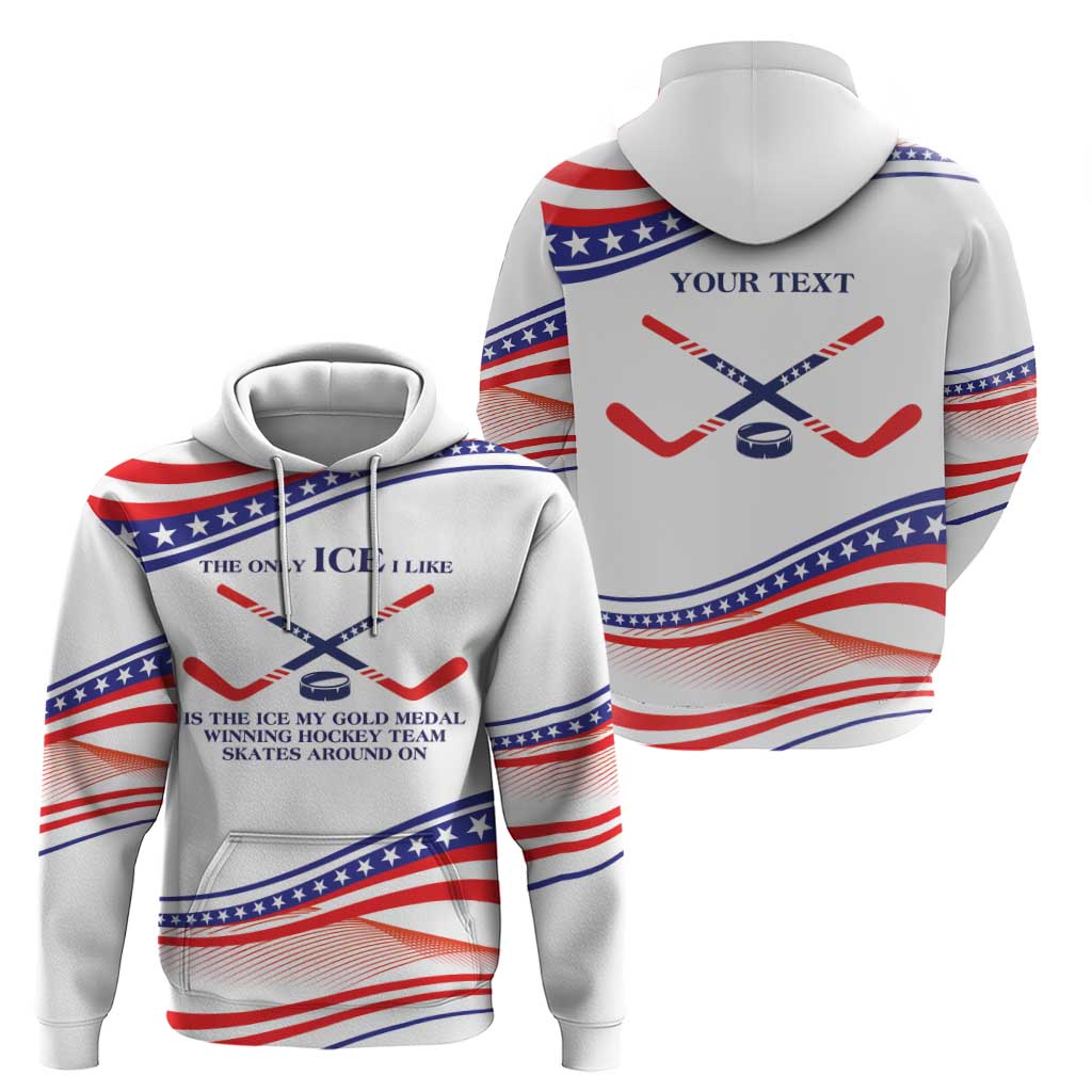 My Gold Medal Winning Hockey Team Personalized Hoodie White Style