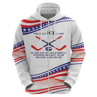 My Gold Medal Winning Hockey Team Personalized Hoodie White Style