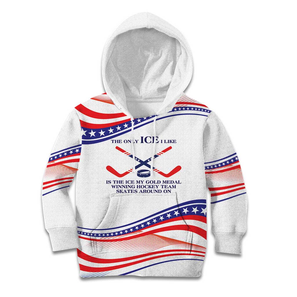 My Gold Medal Winning Hockey Team Personalized Kid Hoodie White Style