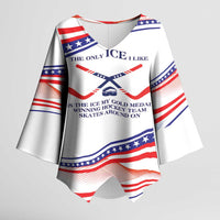 My Gold Medal Winning Hockey Team Personalized Kimono Sleeve Blouse White Style