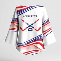 My Gold Medal Winning Hockey Team Personalized Kimono Sleeve Blouse White Style