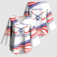 My Gold Medal Winning Hockey Team Personalized Kimono Sleeve Blouse White Style