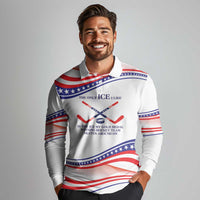 My Gold Medal Winning Hockey Team Personalized Long Sleeve Polo Shirt White Style