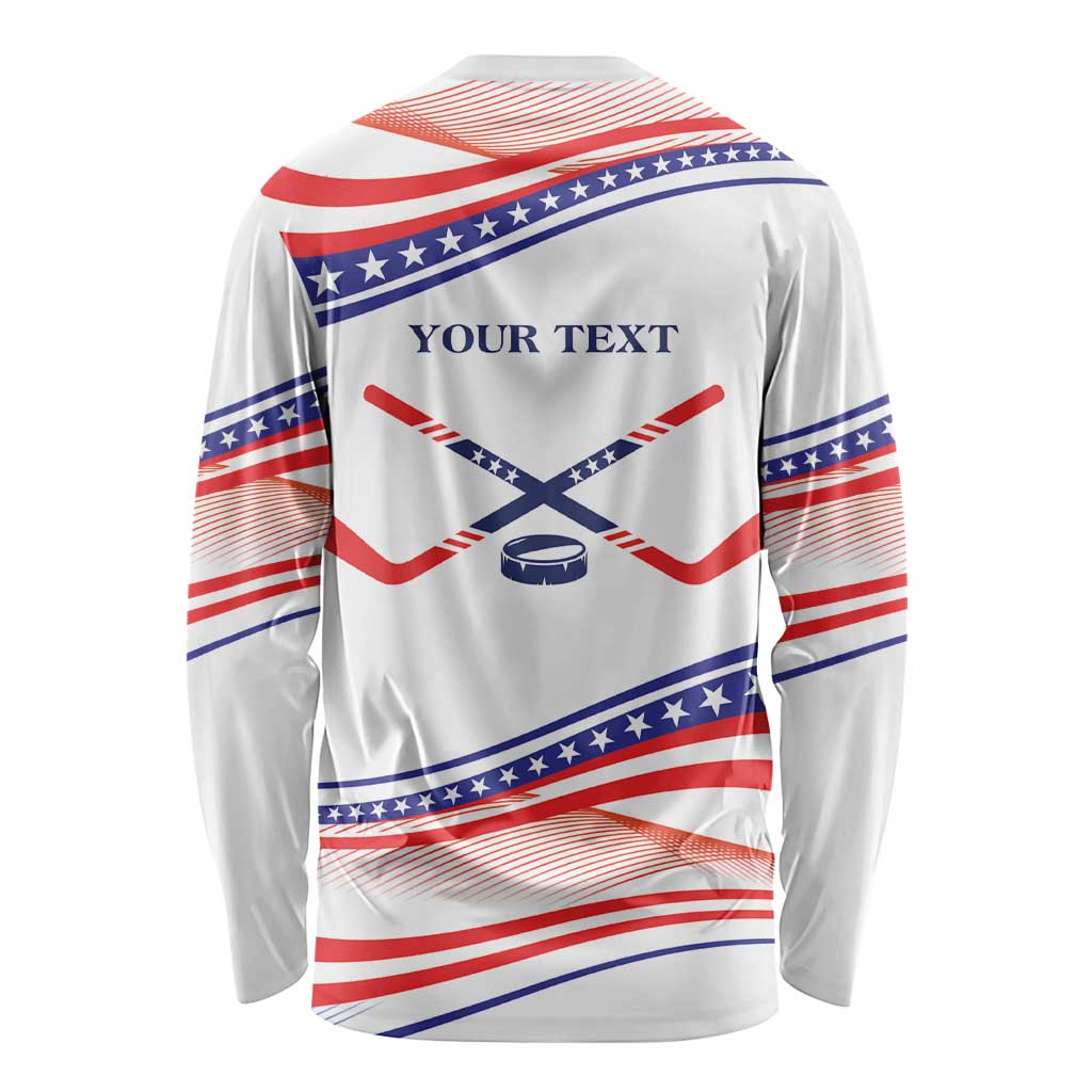 My Gold Medal Winning Hockey Team Personalized Long Sleeve Shirt White Style