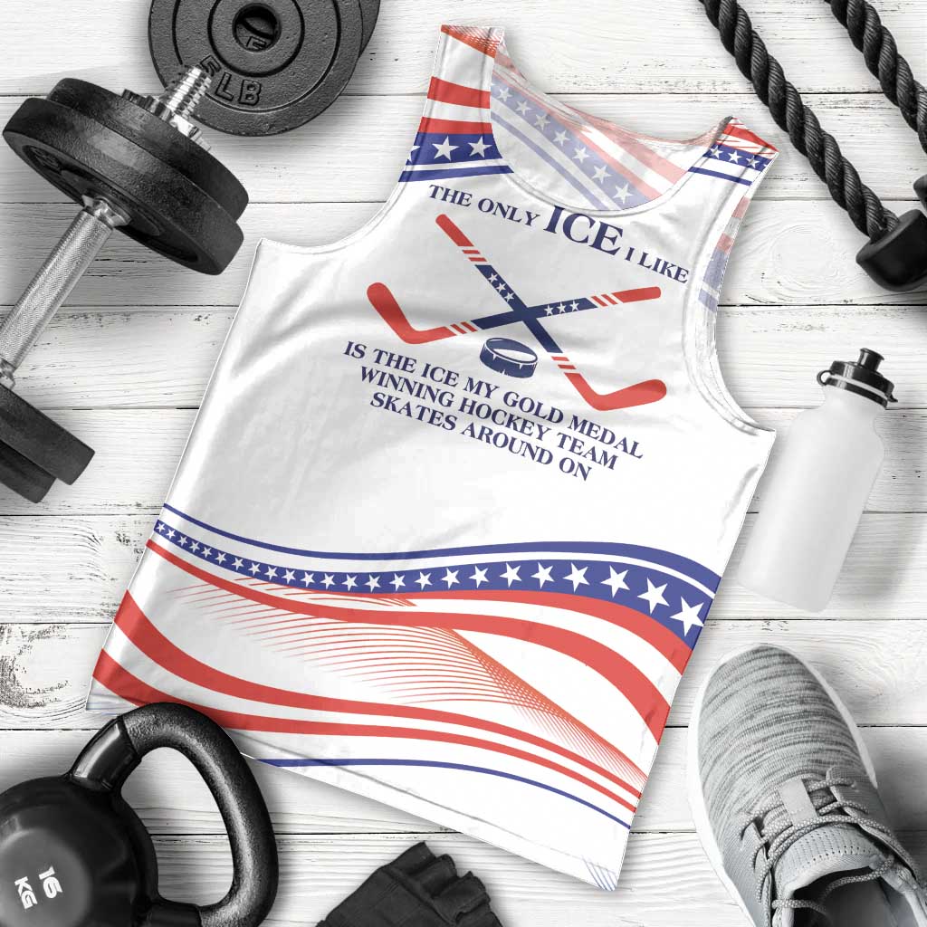My Gold Medal Winning Hockey Team Personalized Men Tank Top White Style