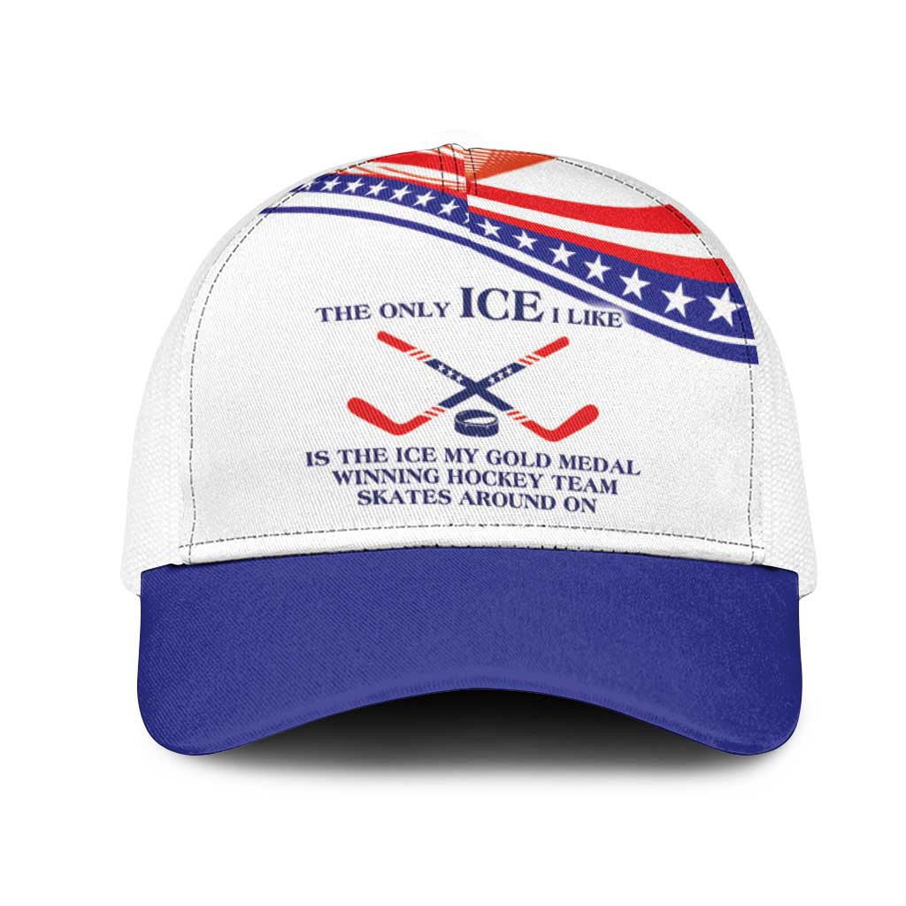 My Gold Medal Winning Hockey Team Mesh Trucker Cap White Style